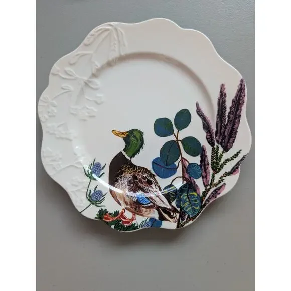 NEW Set of 4 Anthropologie Nathalie Lete Marais Stoneware Dessert Plates